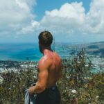 Male yoga practitioner stretching in a peaceful environment