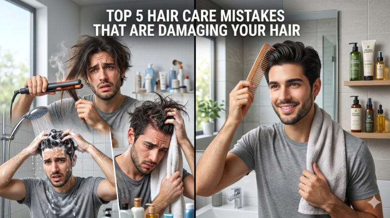 Discover the top 5 hair care mistakes causing hair fall, dryness, and breakage. Learn simple tips to achieve healthier, stronger, and shinier hair naturally.